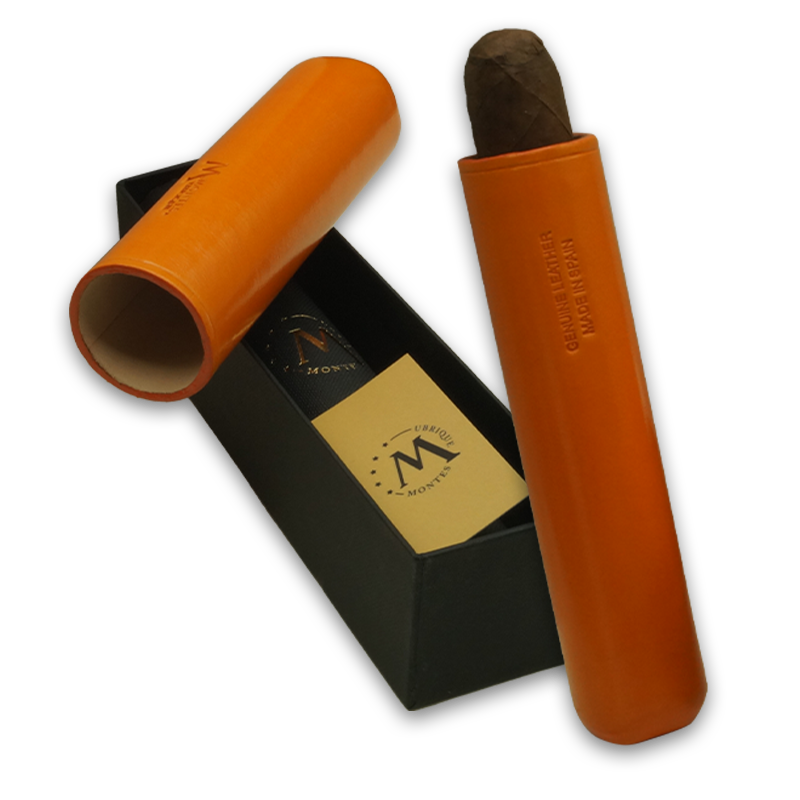 Montes Gerçek Deri El Yapımı 52 Ring Amsterdam Tekli Puro Kılıfı