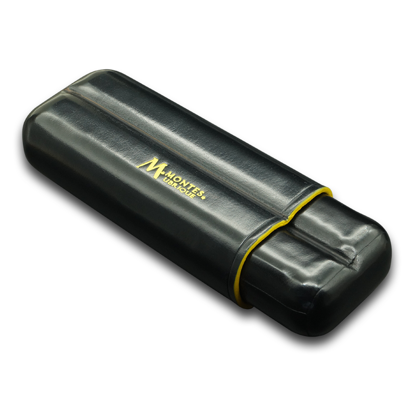 Montes Gerçek Deri El Yapımı 52 Ring Dark İkili Puro Kılıfı