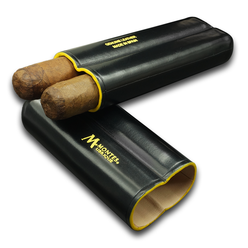 Montes Gerçek Deri El Yapımı 52 Ring Dark İkili Puro Kılıfı