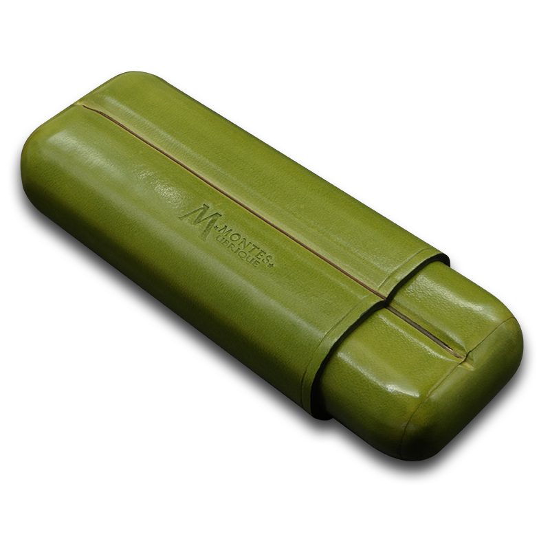Montes Gerçek Deri El Yapımı 52 Ring Grass İkili Puro Kılıfı