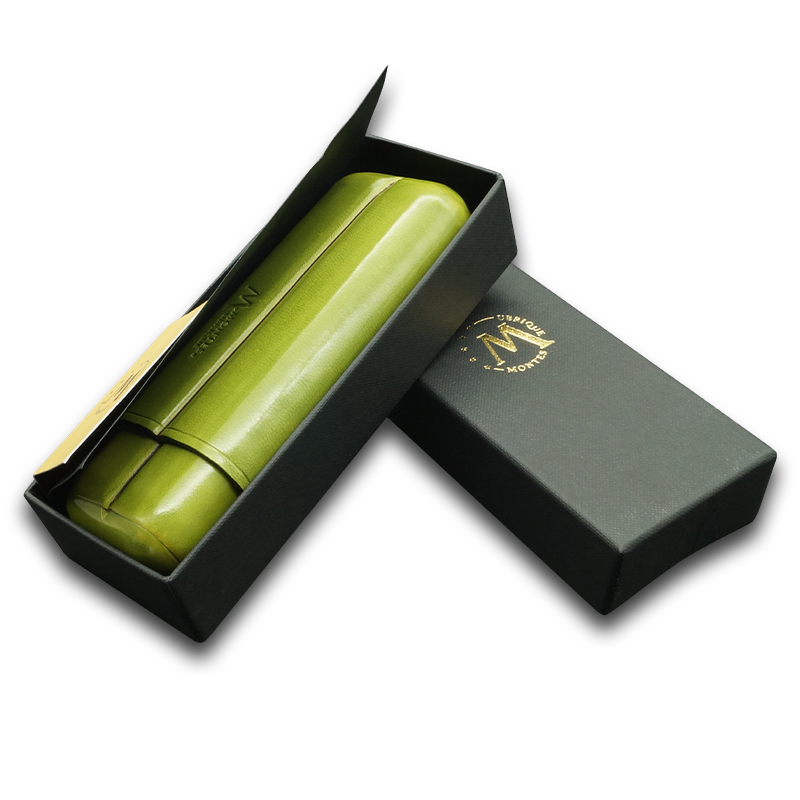 Montes Gerçek Deri El Yapımı 52 Ring Grass İkili Puro Kılıfı