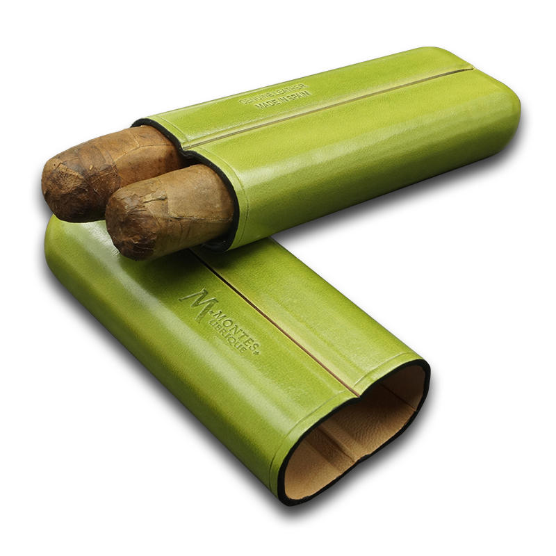 Montes Gerçek Deri El Yapımı 52 Ring Grass İkili Puro Kılıfı