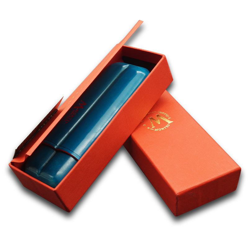 Montes Gerçek Deri El Yapımı 52 Ring Ocean İkili Puro Kılıfı