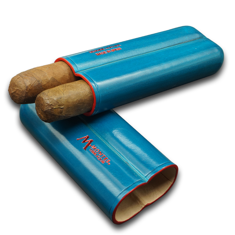 Montes Gerçek Deri El Yapımı 52 Ring Ocean İkili Puro Kılıfı