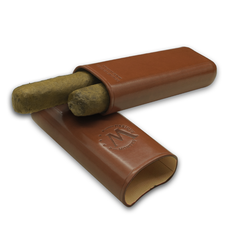 Montes Gerçek Deri El Yapımı 52 Ring Roma İkili Puro Kılıfı