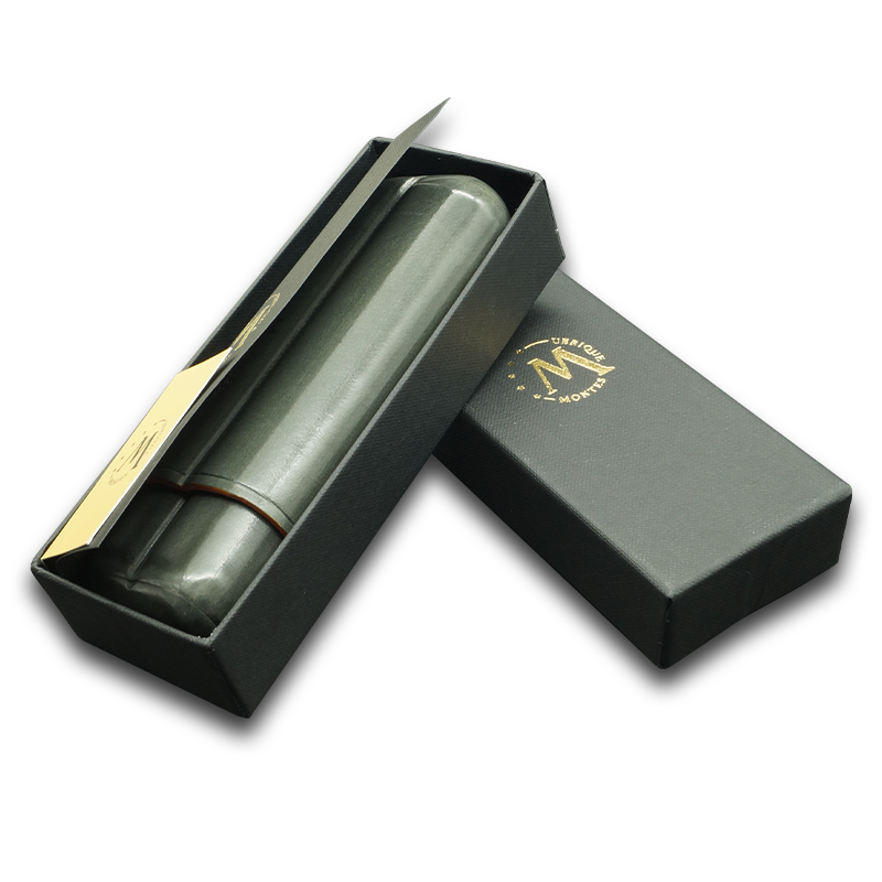 Montes Gerçek Deri El Yapımı 52 Ring Shadow İkili Puro Kılıfı