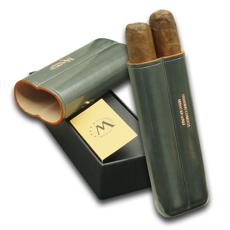 Montes Gerçek Deri El Yapımı 52 Ring Shadow İkili Puro Kılıfı