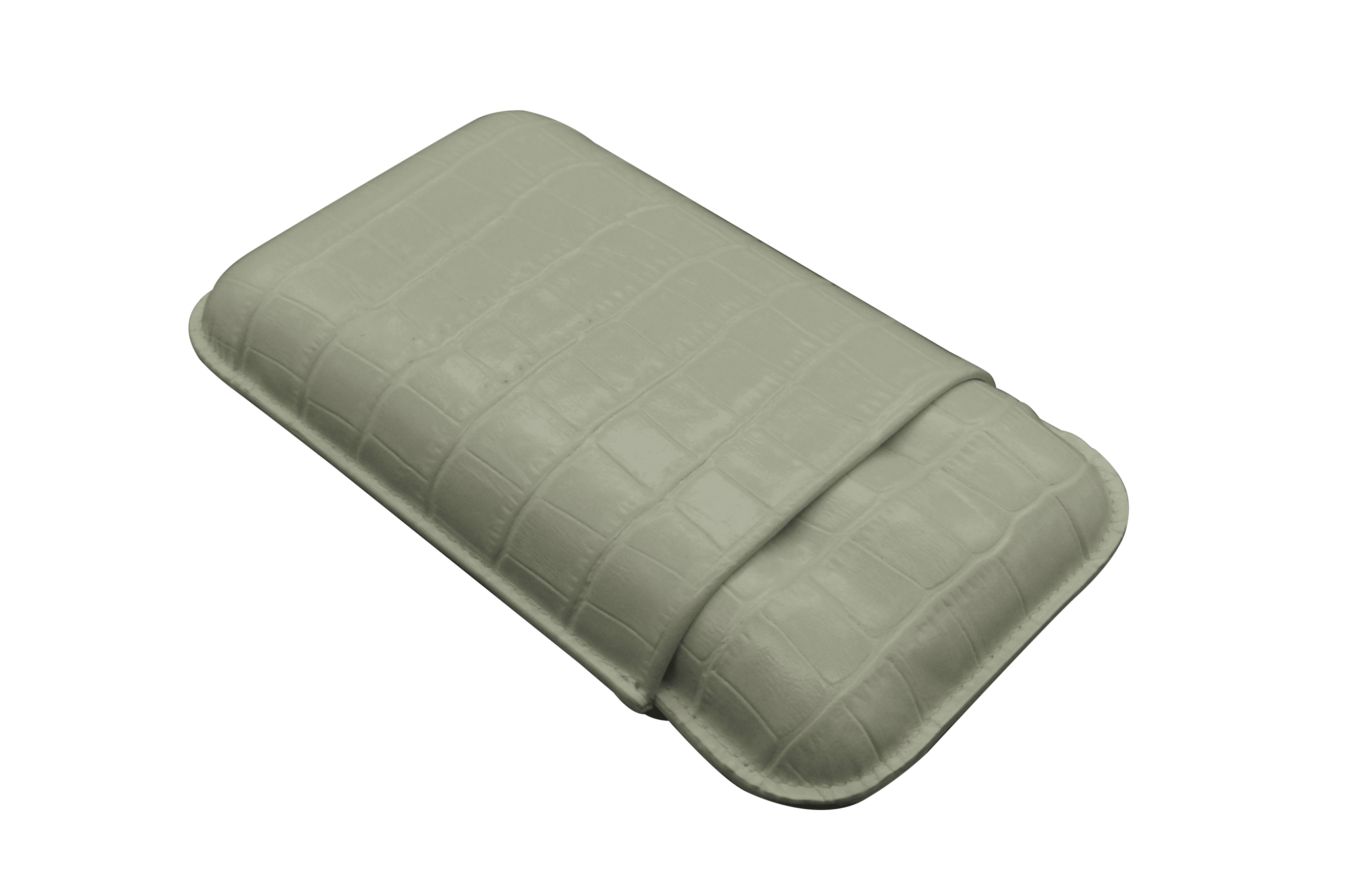 Montes Gerçek Deri El Yapımı 60 Ring Krokodil Nieve Üçlü Puro Kılıfı