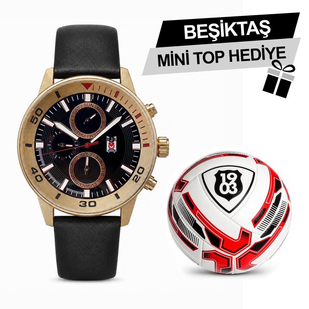 Beşiktaş Lisanslı Kol Saati 56E2E45002 - BJK Mini Top Hediyeli