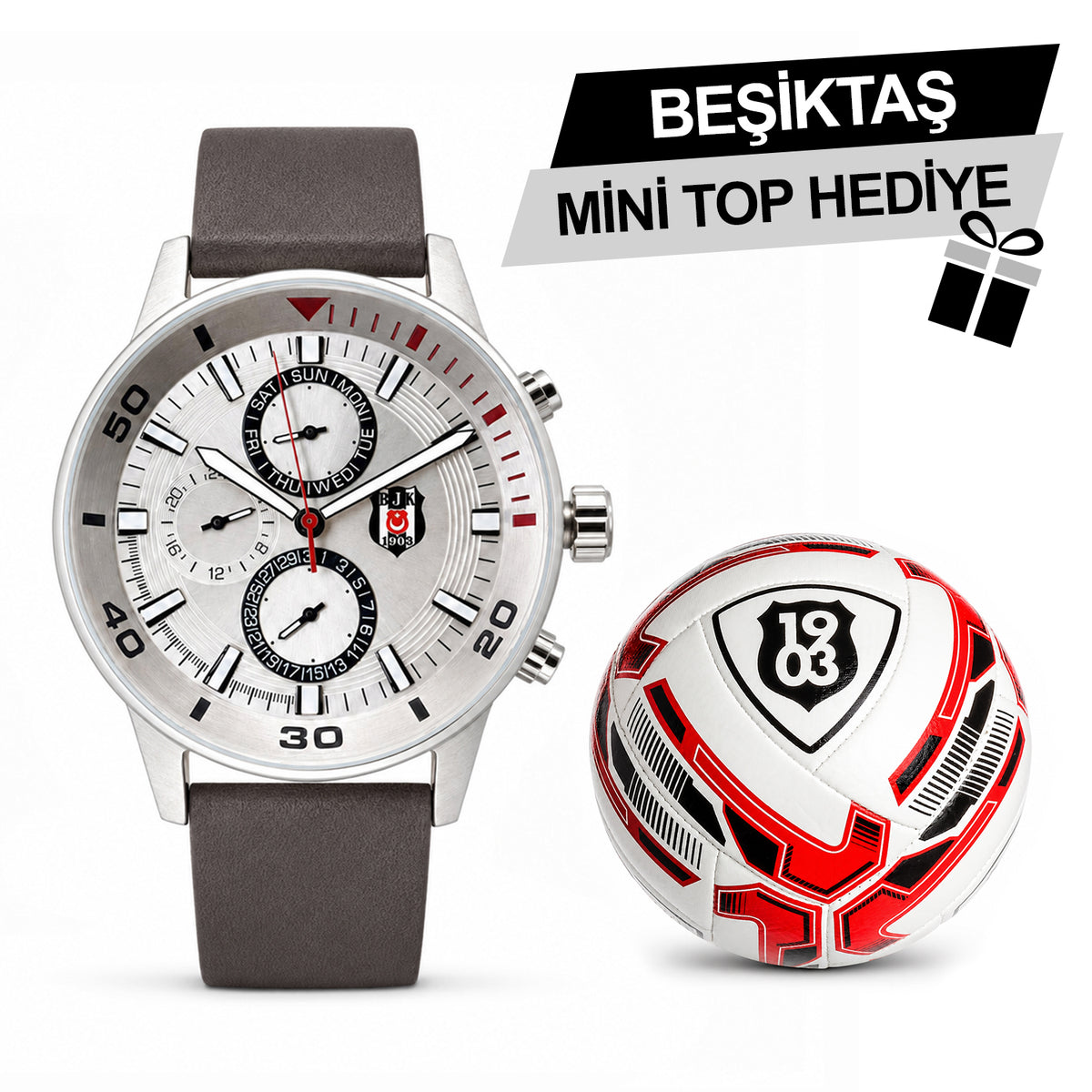 Beşiktaş Lisanslı Kol Saati 56E2E45004 - BJK Mini Top Hediyeli