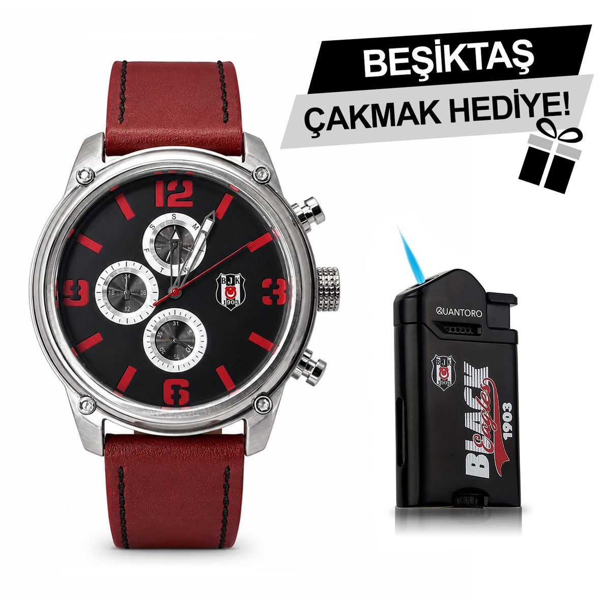 Beşiktaş Lisanslı Kol Saati 56E2U45756 - BJK Çakmak Hediyeli