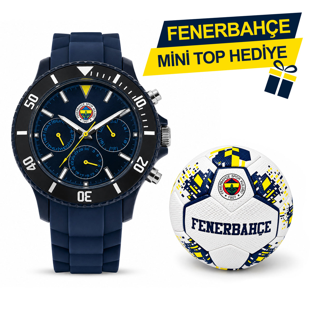 Fenerbahçe Navy Blue Wristwatch HA036U3S55 - FB Keychain Included as a Gift