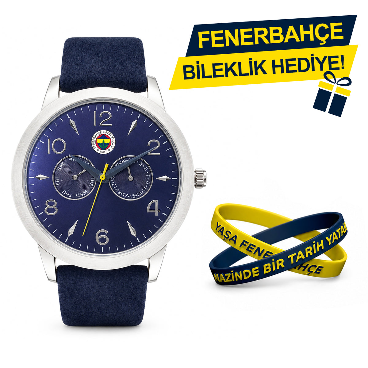 Fenerbahçe Lisanslı Kol Saati F05004A-01 - FB Bileklik Hediyeli