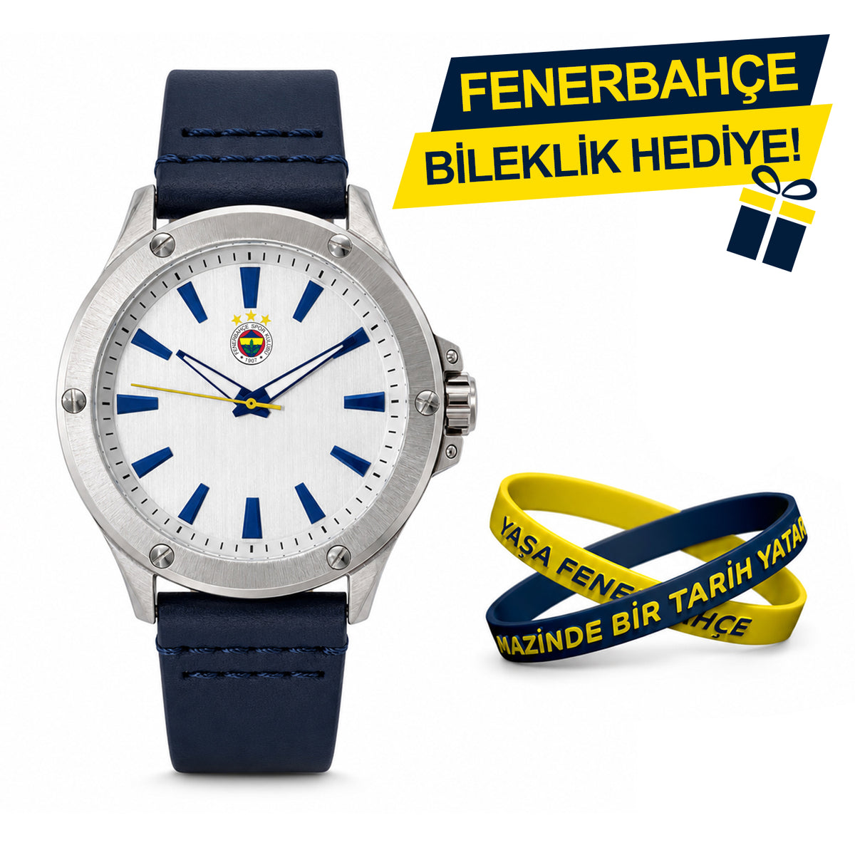 Fenerbahçe Lisanslı Kol Saati HA036E6S06 - FB Bileklik Hediyeli