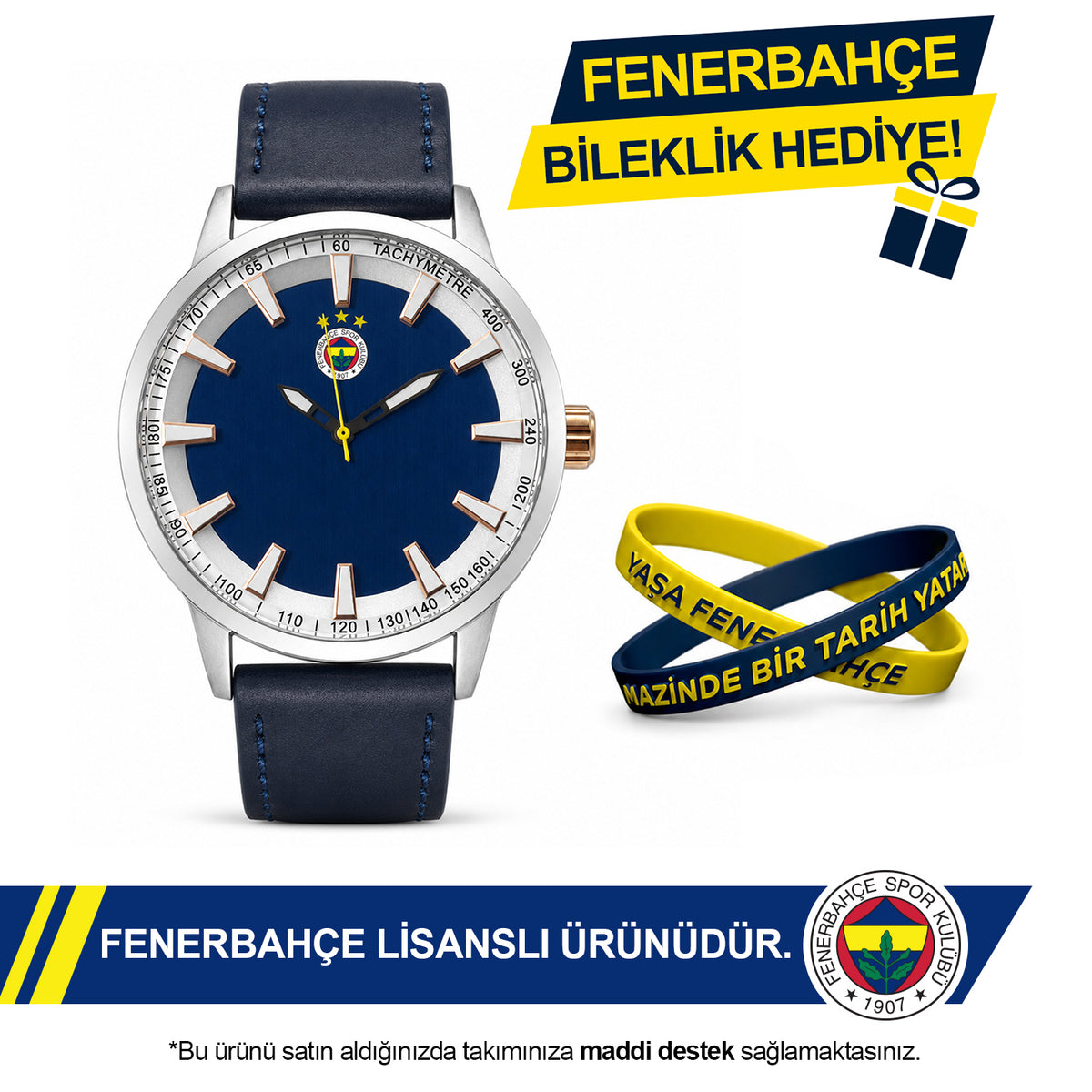 Fenerbahçe Lisanslı Kol Saati HA036E6S12 - FB Bileklik Hediyeli