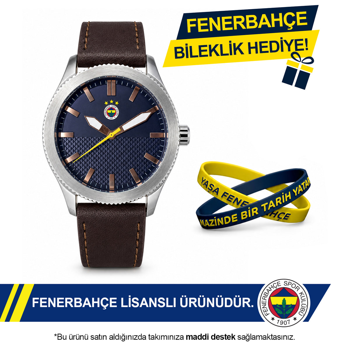 Fenerbahçe Lisanslı Kol Saati HA036E6S14 - FB Bileklik Hediyeli