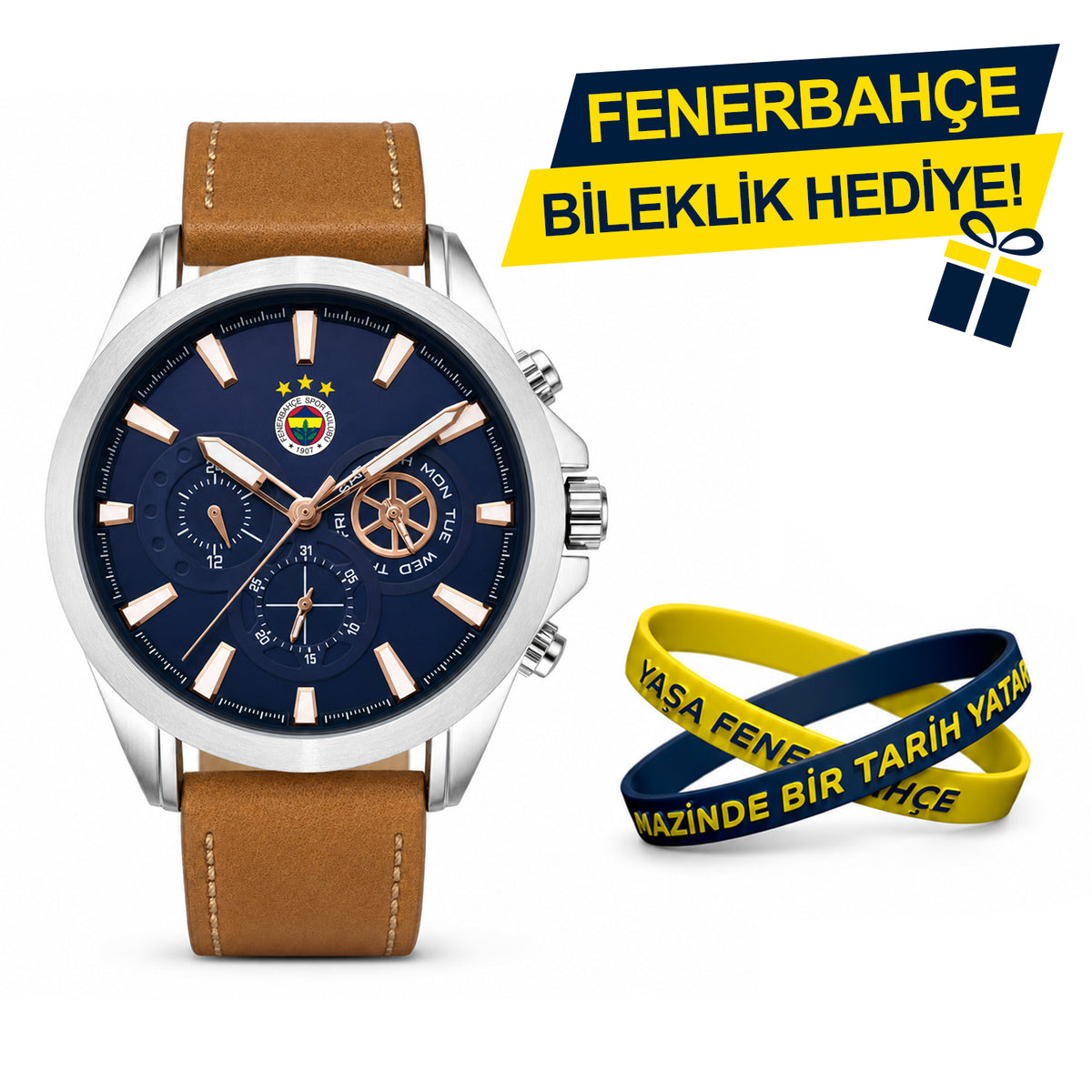Fenerbahçe Lisanslı Kol Saati HA036E6S19 - FB Bileklik Hediyeli