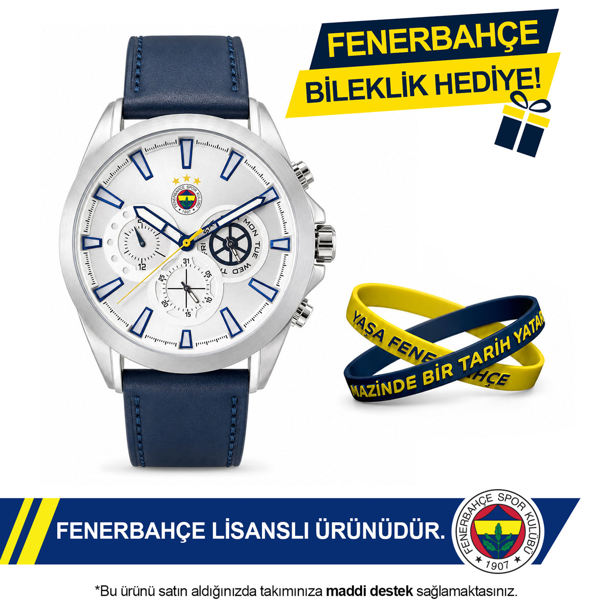 Fenerbahçe Lisanslı Kol Saati HA036E6S20 - FB Bileklik Hediyeli