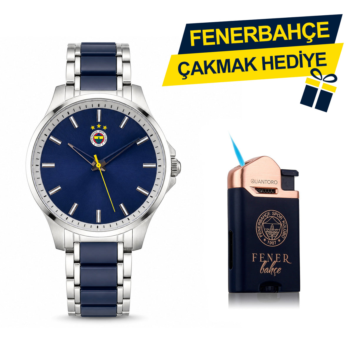 Fenerbahçe Lisanslı Kol Saati HA036E6S21 - FB Çakmak Hediyeli