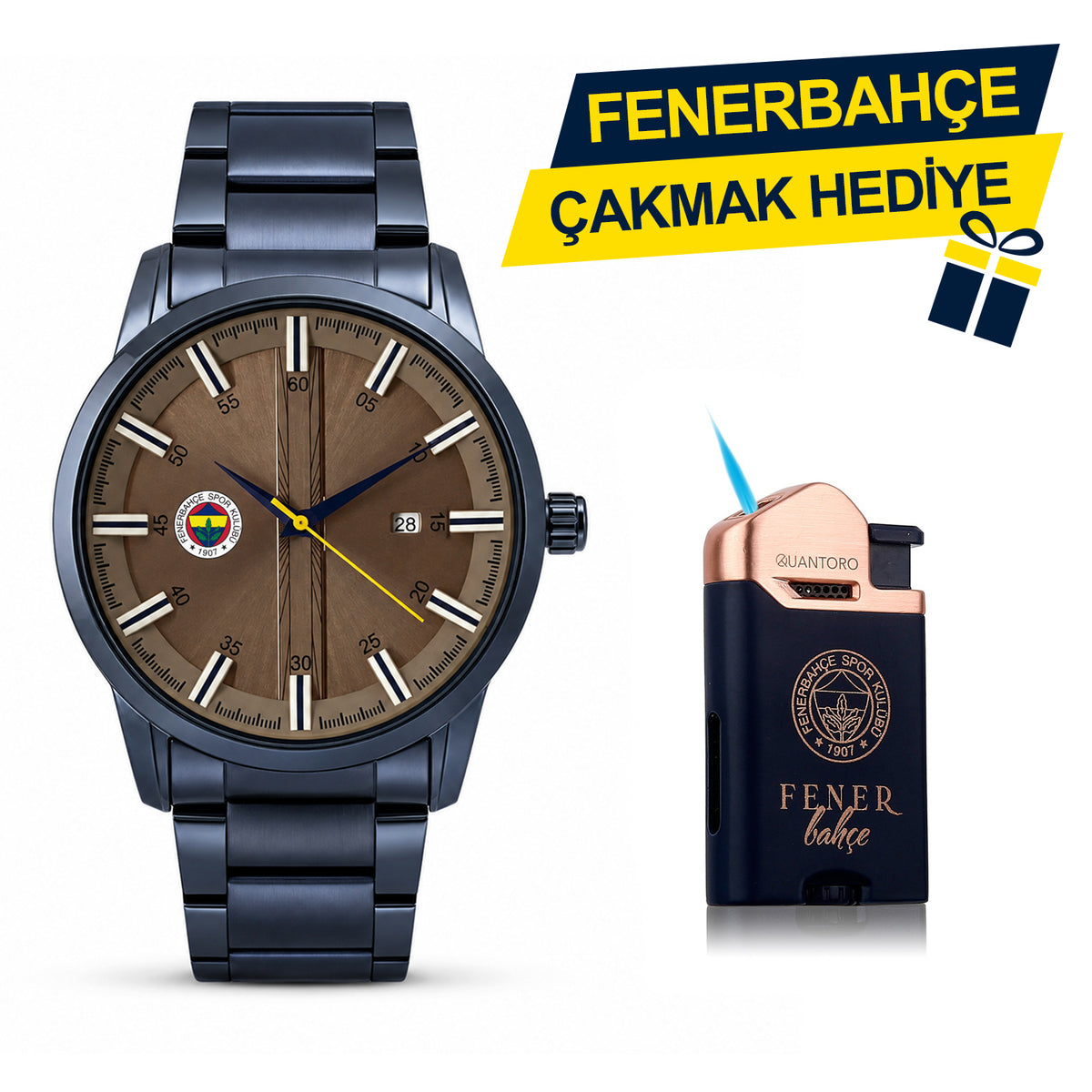 Fenerbahçe Lisanslı Kol Saati HA036T4S02 - FB Çakmak Hediyeli