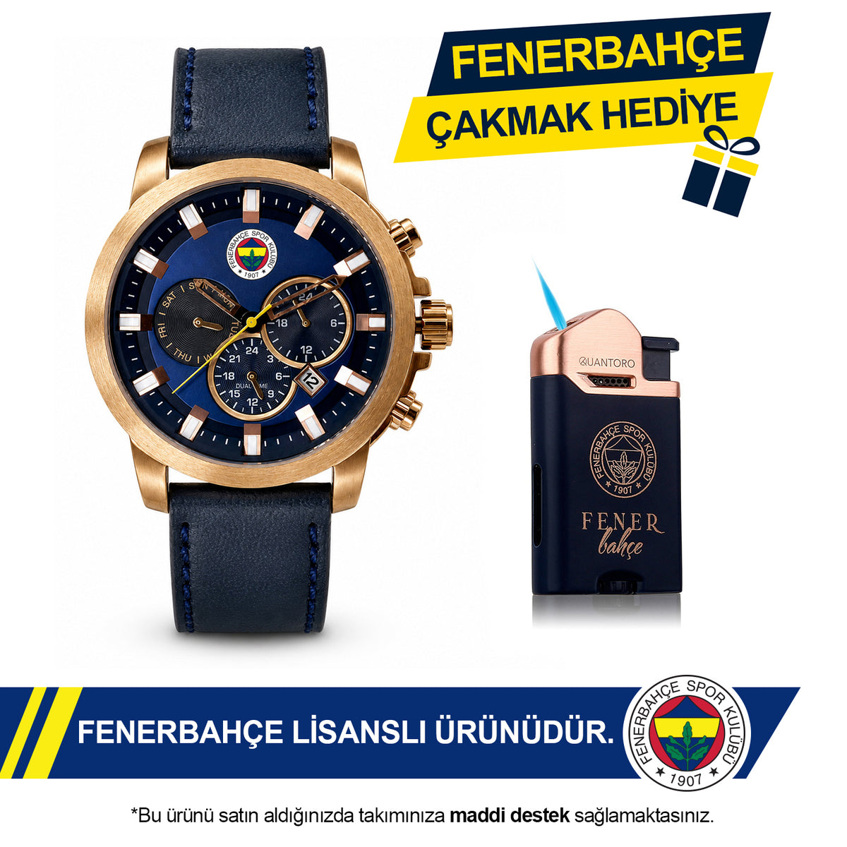 Fenerbahçe Lisanslı Kol Saati HA036T4S50 - FB Çakmak Hediyeli
