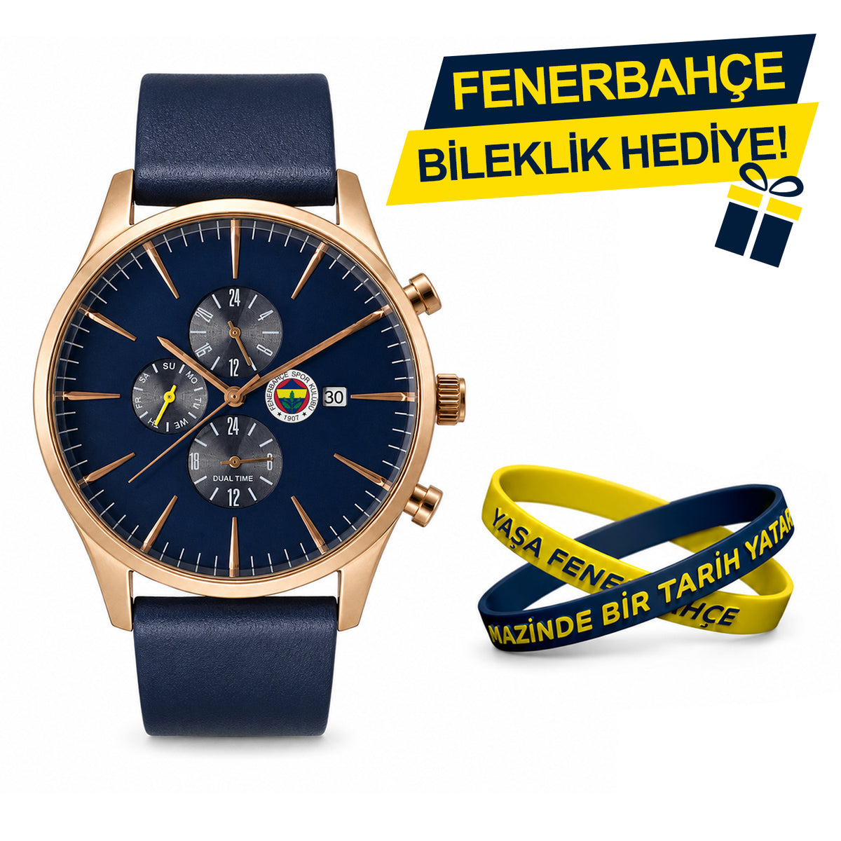 Fenerbahçe Lisanslı Kol Saati HA036T4S91 - FB Bileklik Hediyeli
