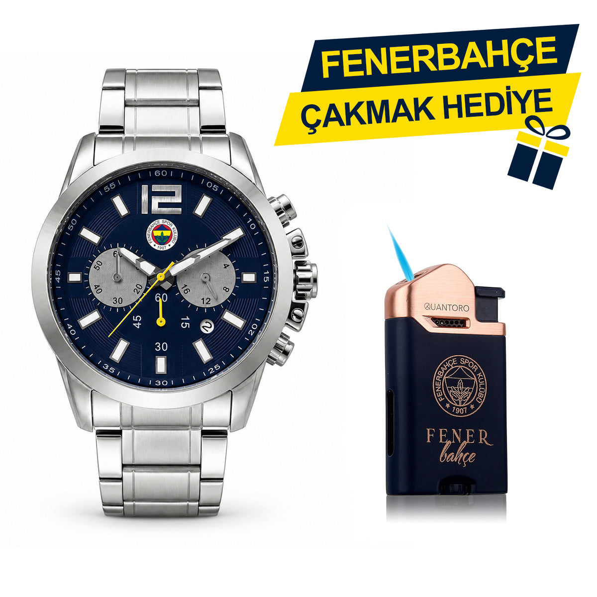 Fenerbahçe Lisanslı Kol Saati HA036T5S24 - FB Çakmak Hediyeli