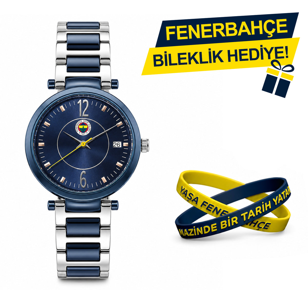 Fenerbahçe Lisanslı Kol Saati HA036T5S31 - FB Bileklik Hediyeli