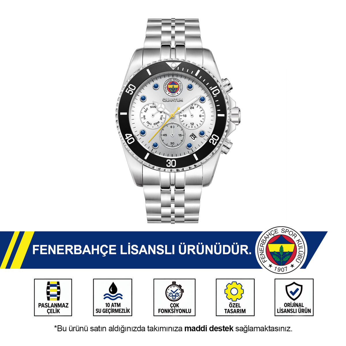 Fenerbahçe Quantum Watch 25/M1 HA036UFS01 - FB Cup Included as a Gift
