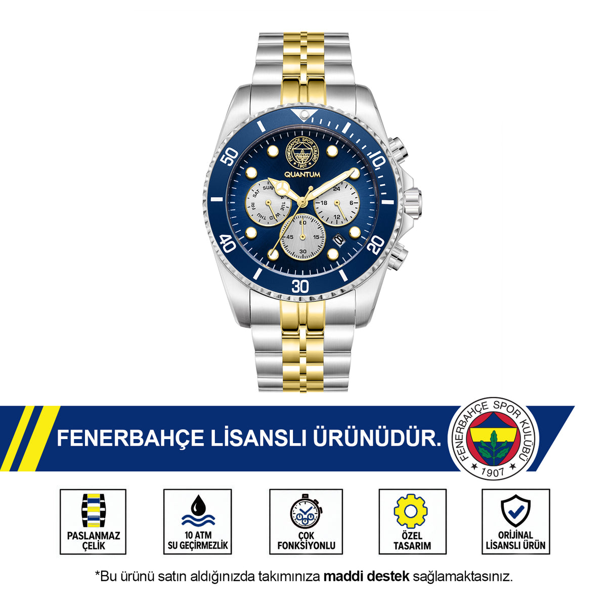 Fenerbahçe Quantum Watch 25/M2 HA036UFS02 - FB Cup Included as a Gift