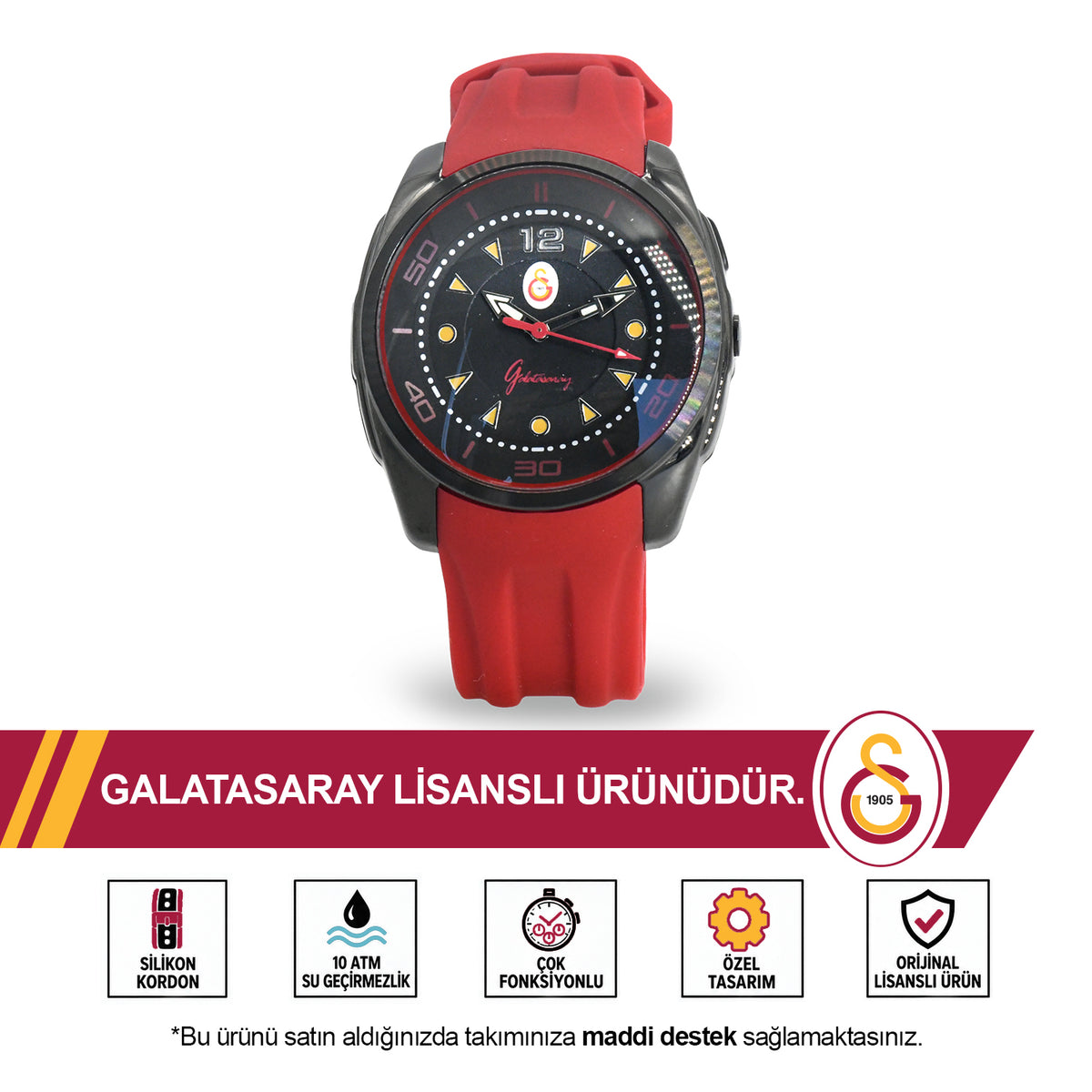 Galatasaray Wristwatch U13614 - GS Keychain Included as a Gift