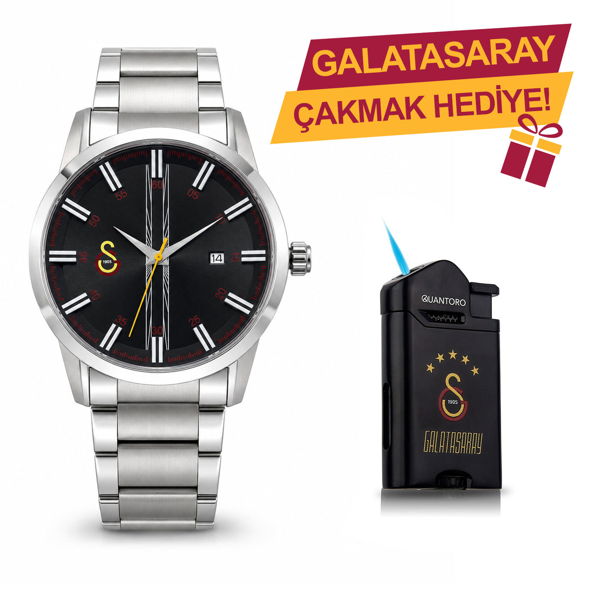 Galatasaray Lisanslı Kol Saati U13854 - GS Çakmak Hediyeli