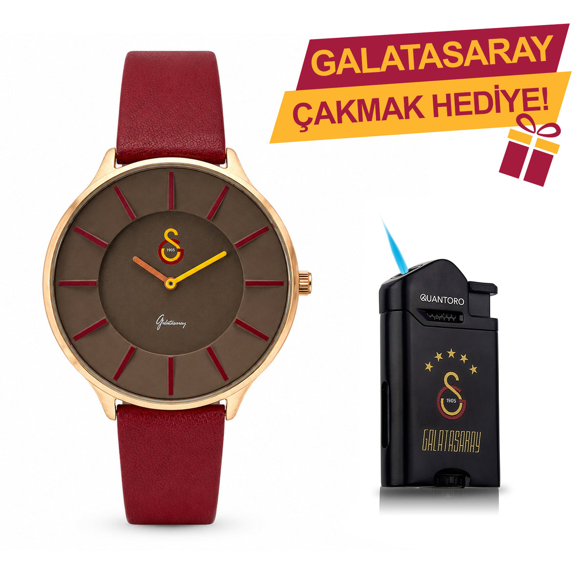 Galatasaray Lisanslı Kol Saati U14251 - GS Çakmak Hediyeli