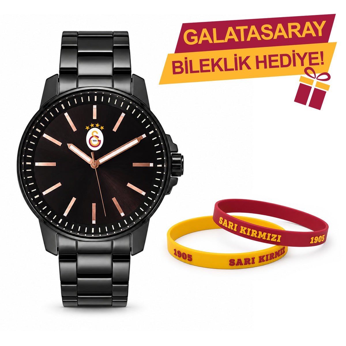Galatasaray Lisanslı Kol Saati U21321 - GS Bileklik Hediyeli