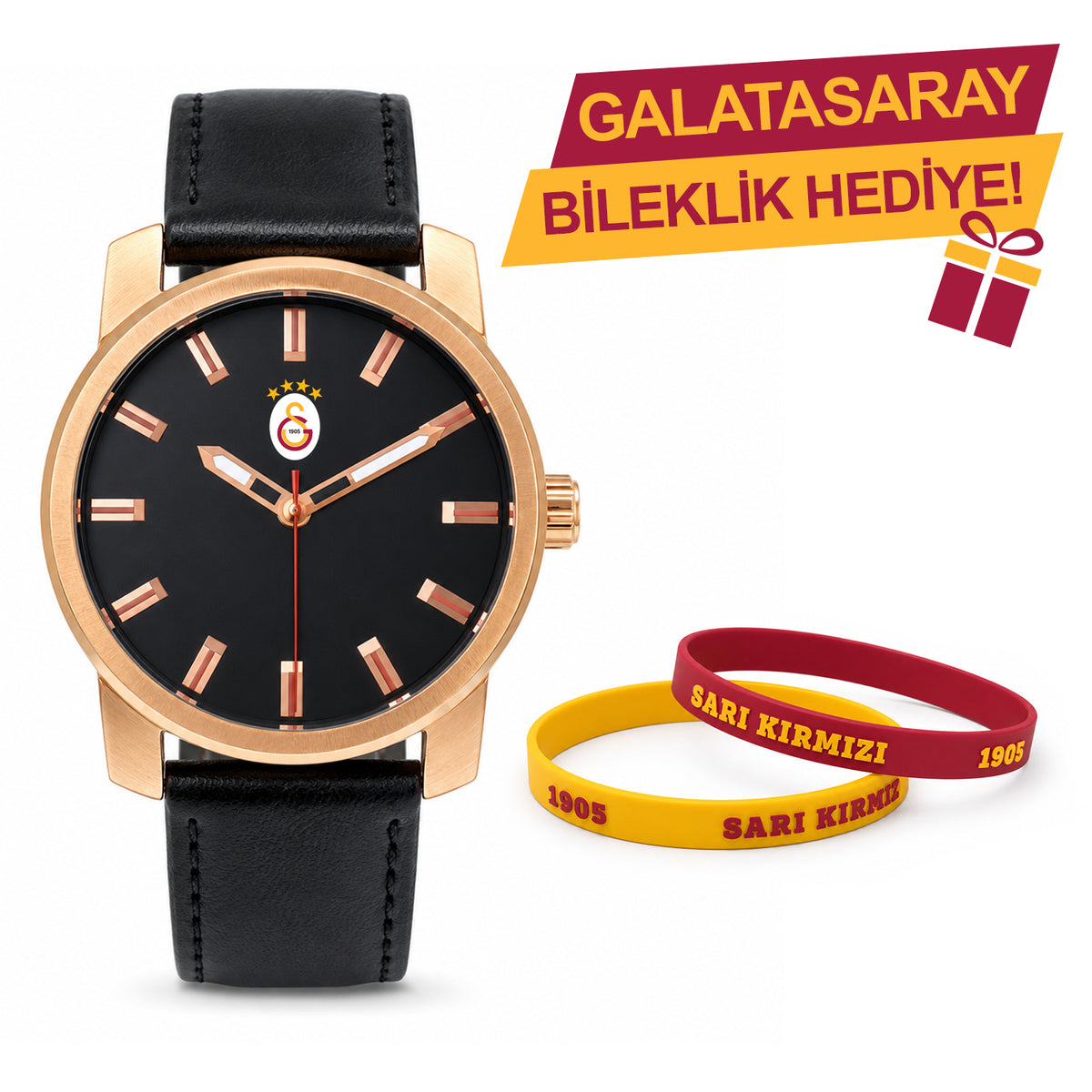 Galatasaray Lisanslı Kol Saati U21403 - GS Bileklik Hediyeli