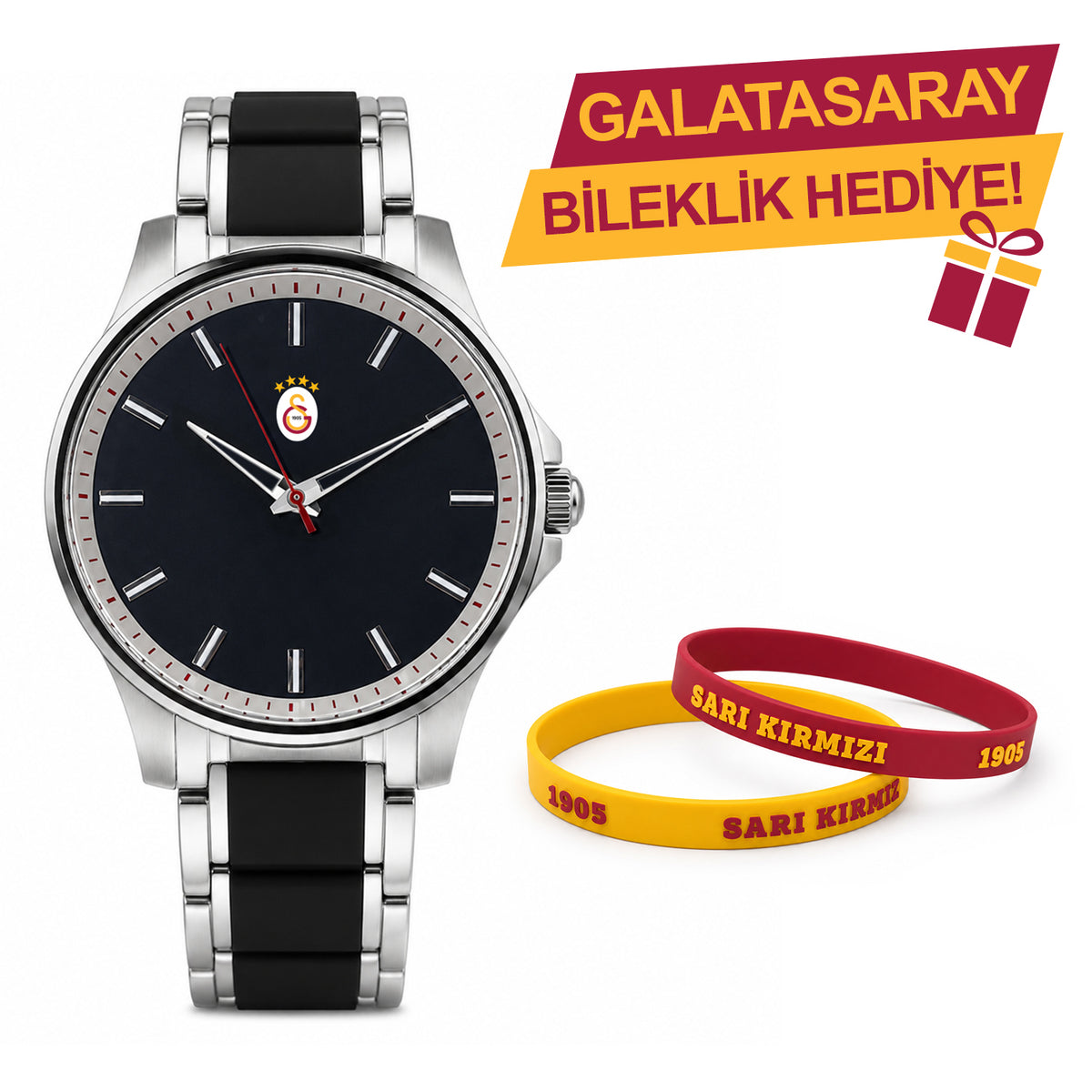 Galatasaray Lisanslı Kol Saati U21728 - GS Bileklik Hediyeli