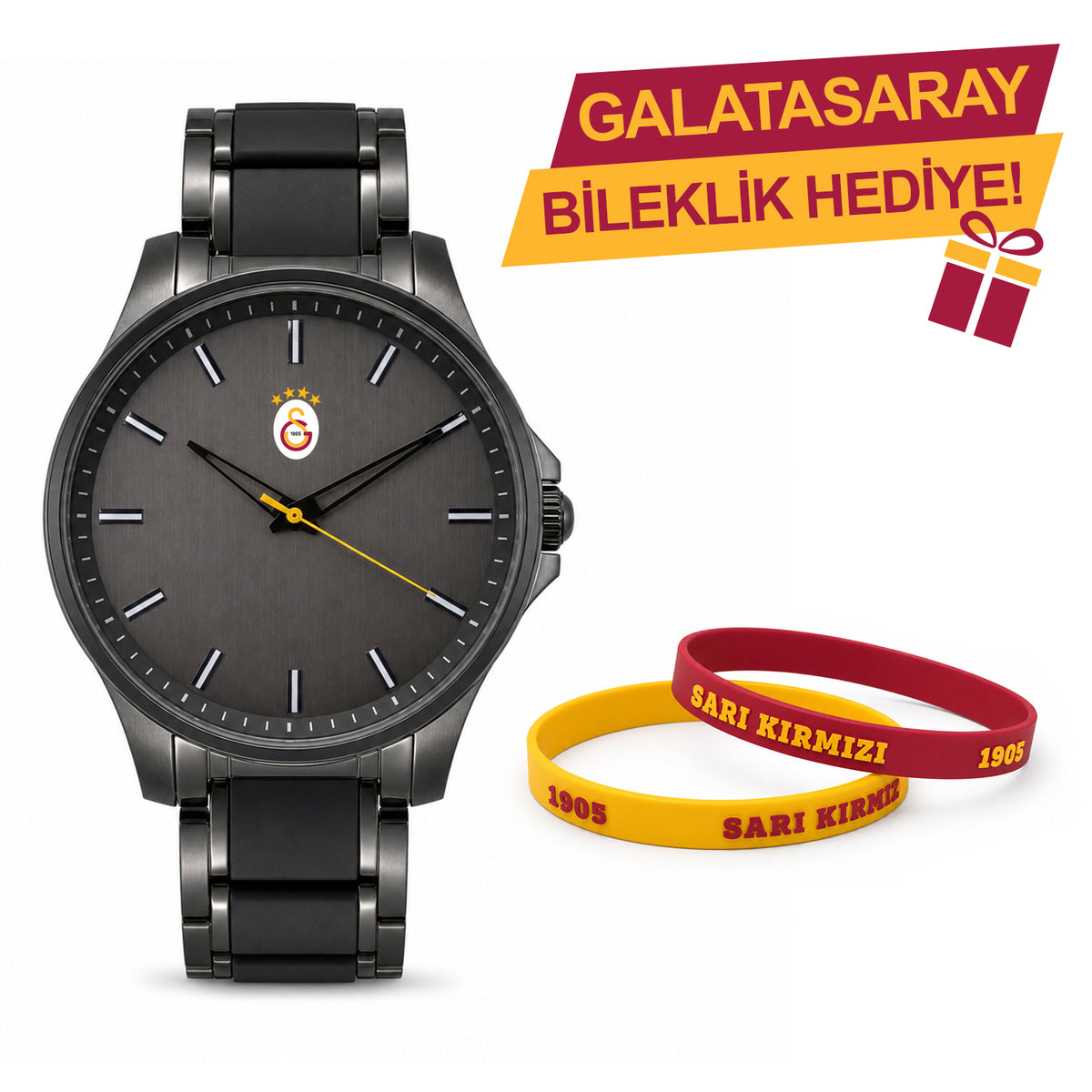 Galatasaray Lisanslı Kol Saati U21729 - GS Bileklik Hediyeli