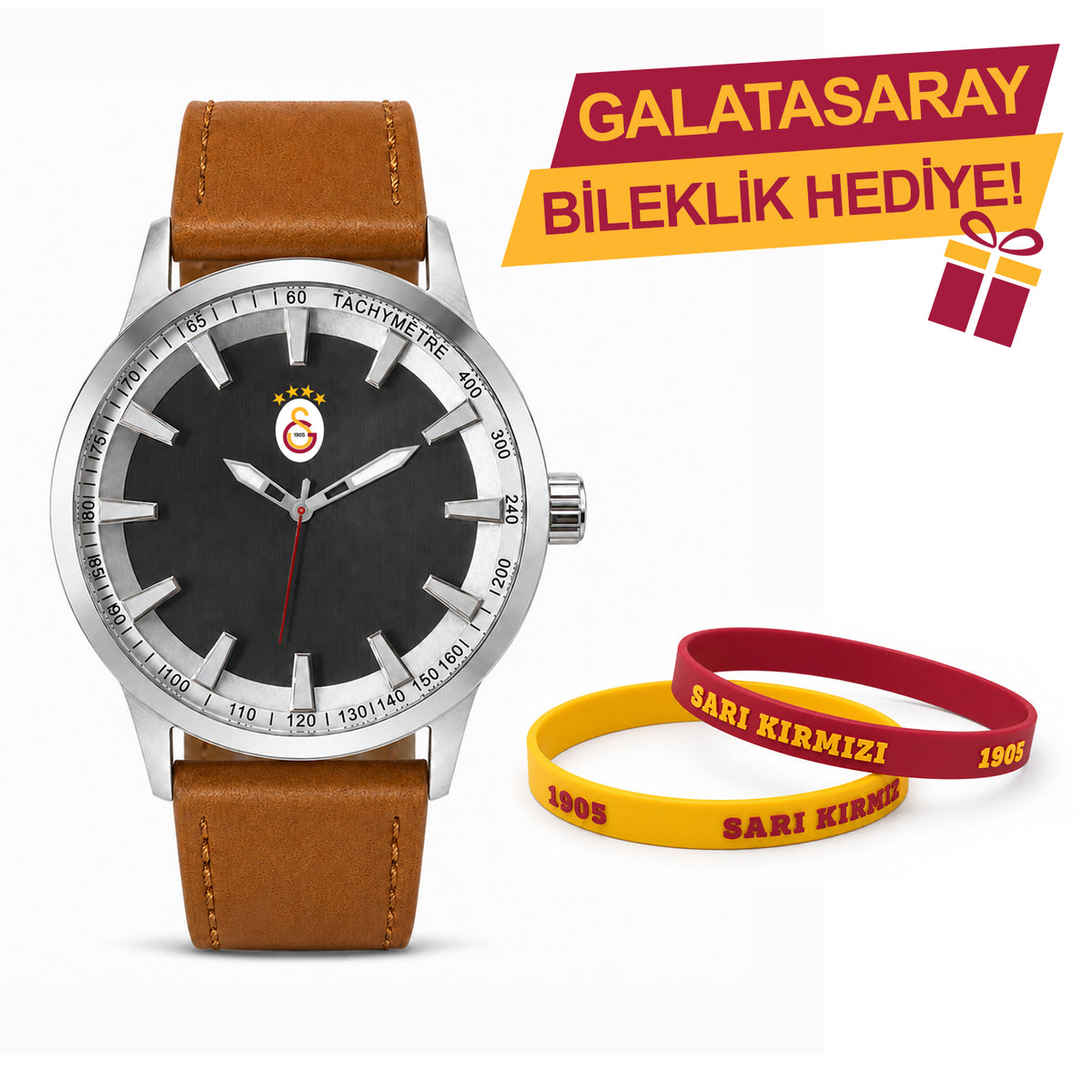 Galatasaray Lisanslı Kol Saati U21734 - GS Bileklik Hediyeli