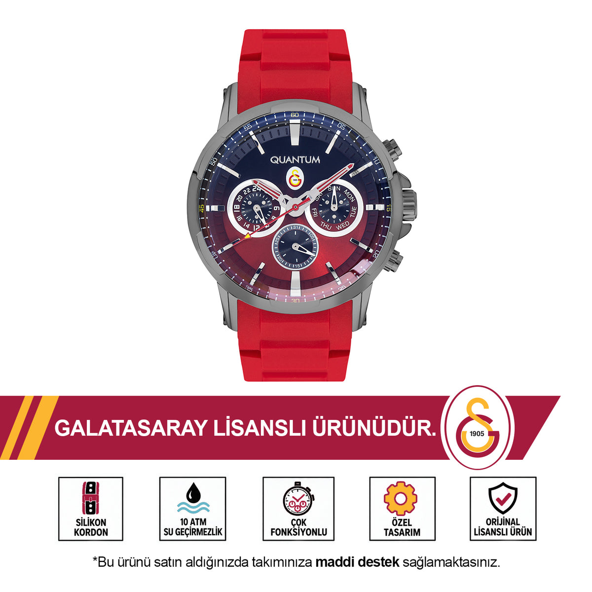Galatasaray Quantum Watch U231270 - GS Cup Included as a Gift
