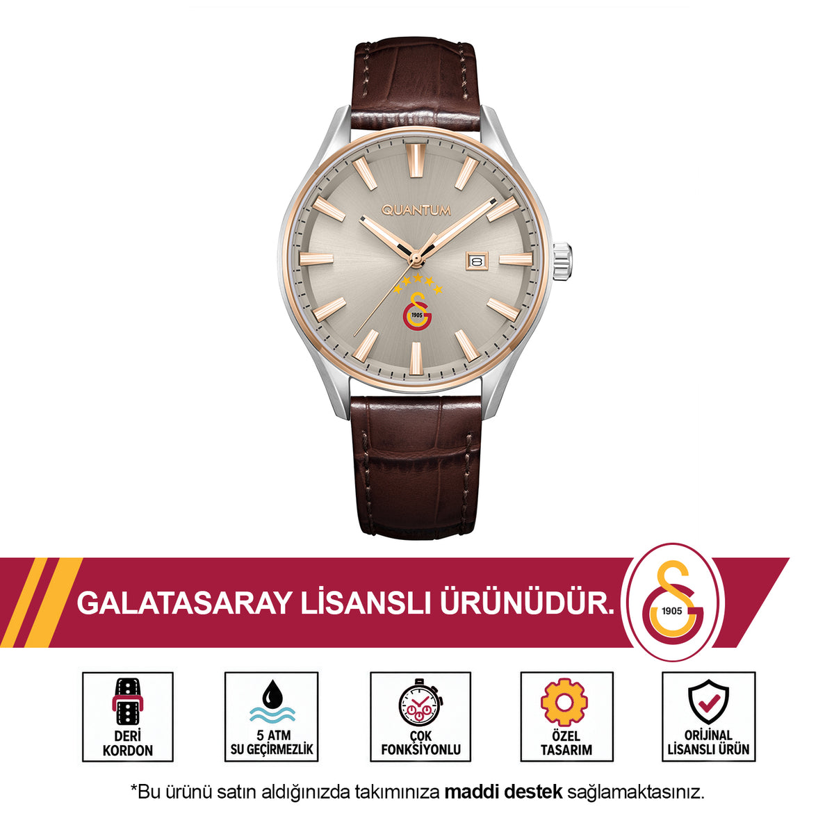 Galatasaray Quantum Wristwatch U252364 DK-1 - GS CUP GIFT INCLUDED