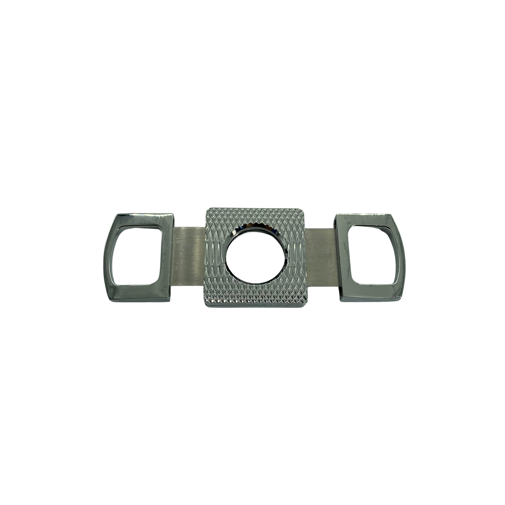 QNN Gümüş Gövdesi Desenli Köşeli Puro Kesici