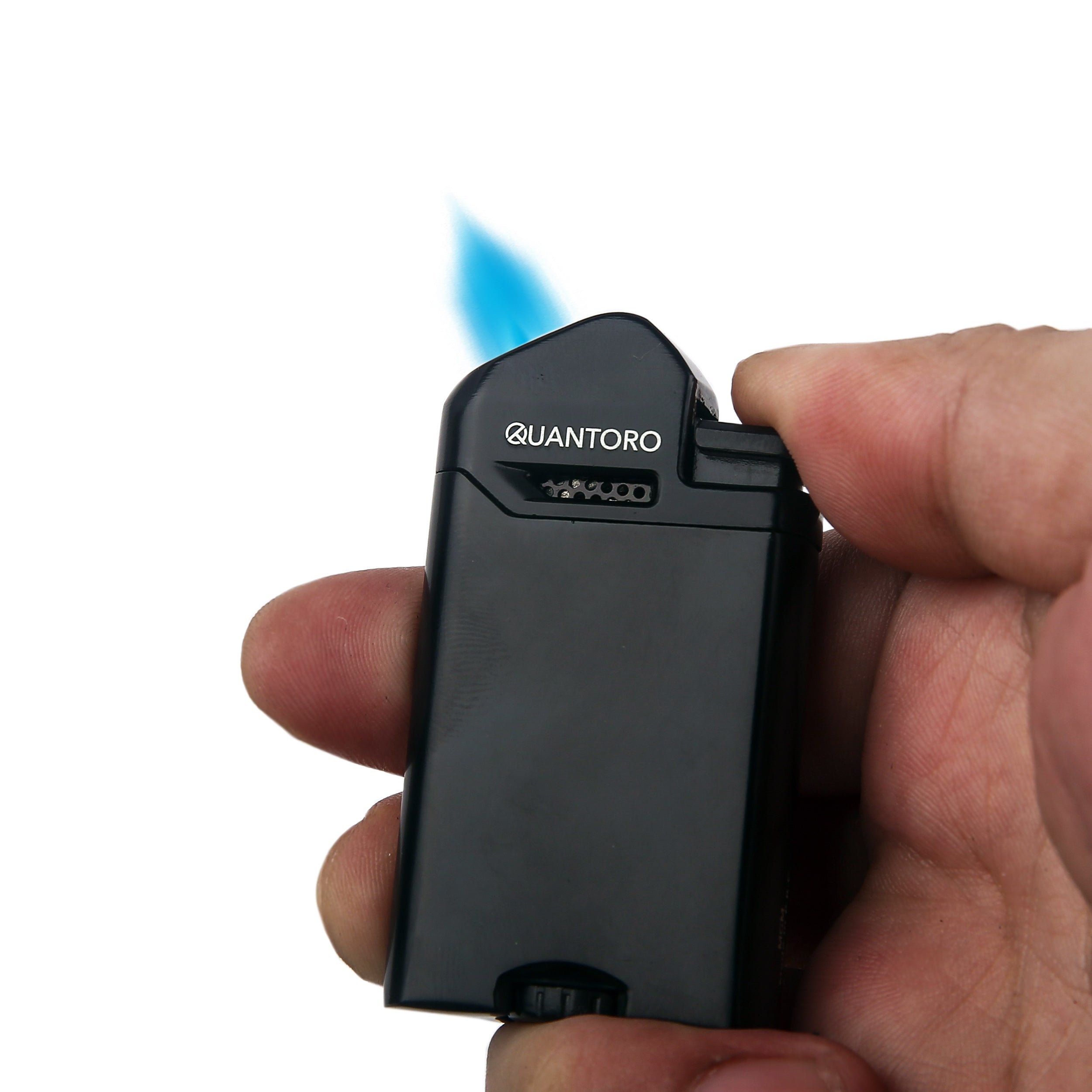 Quantoro Metal Perde Jet Çakmak E-Black