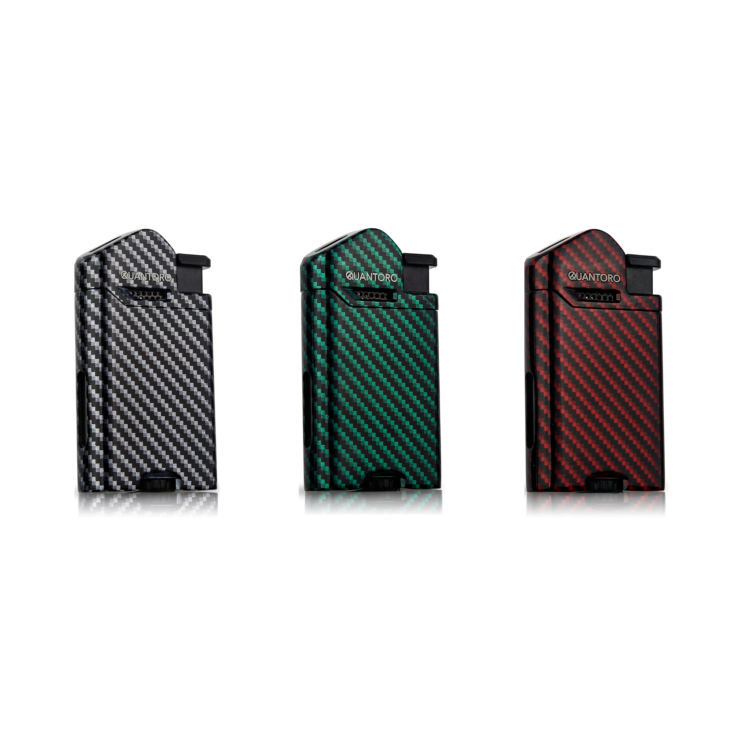 Quantoro Metal Perde Jet Çakmak Green Carbon