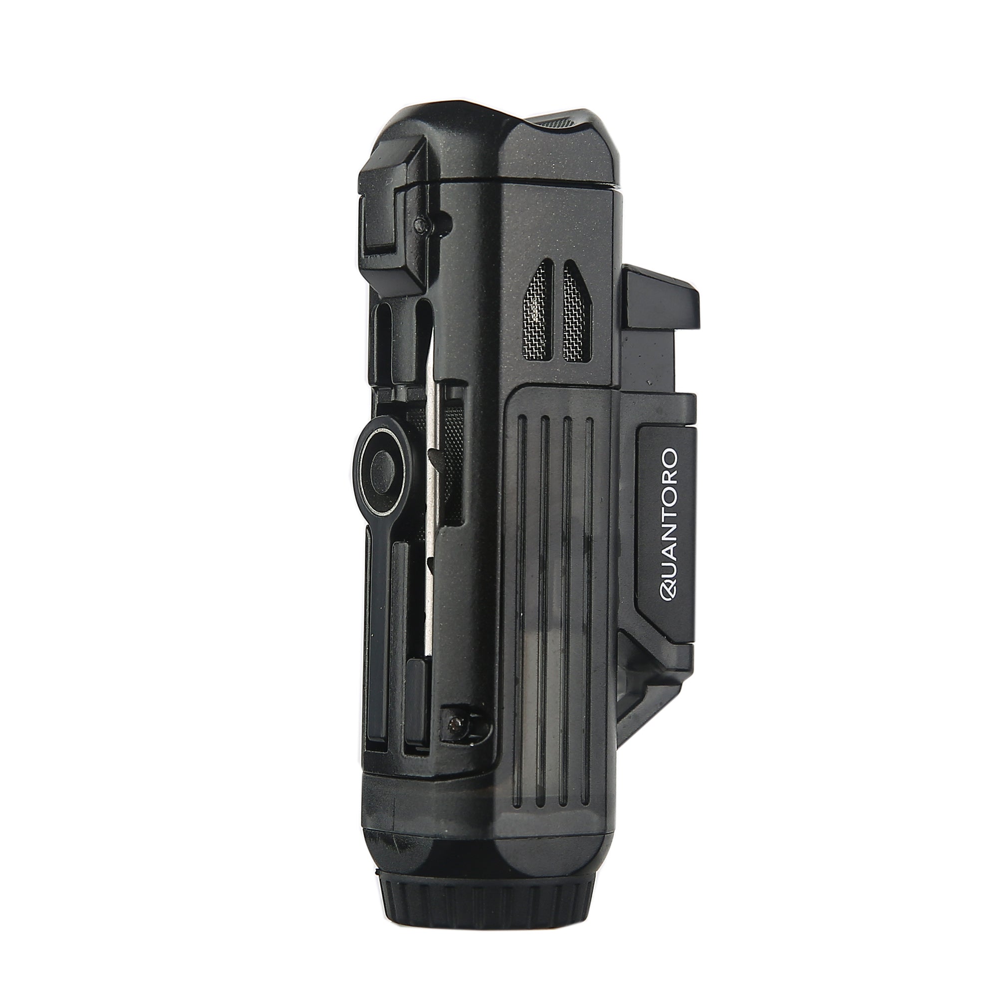 Quantoro MGM04-10 Piercing Needle Double Jet Flame Black Lighter