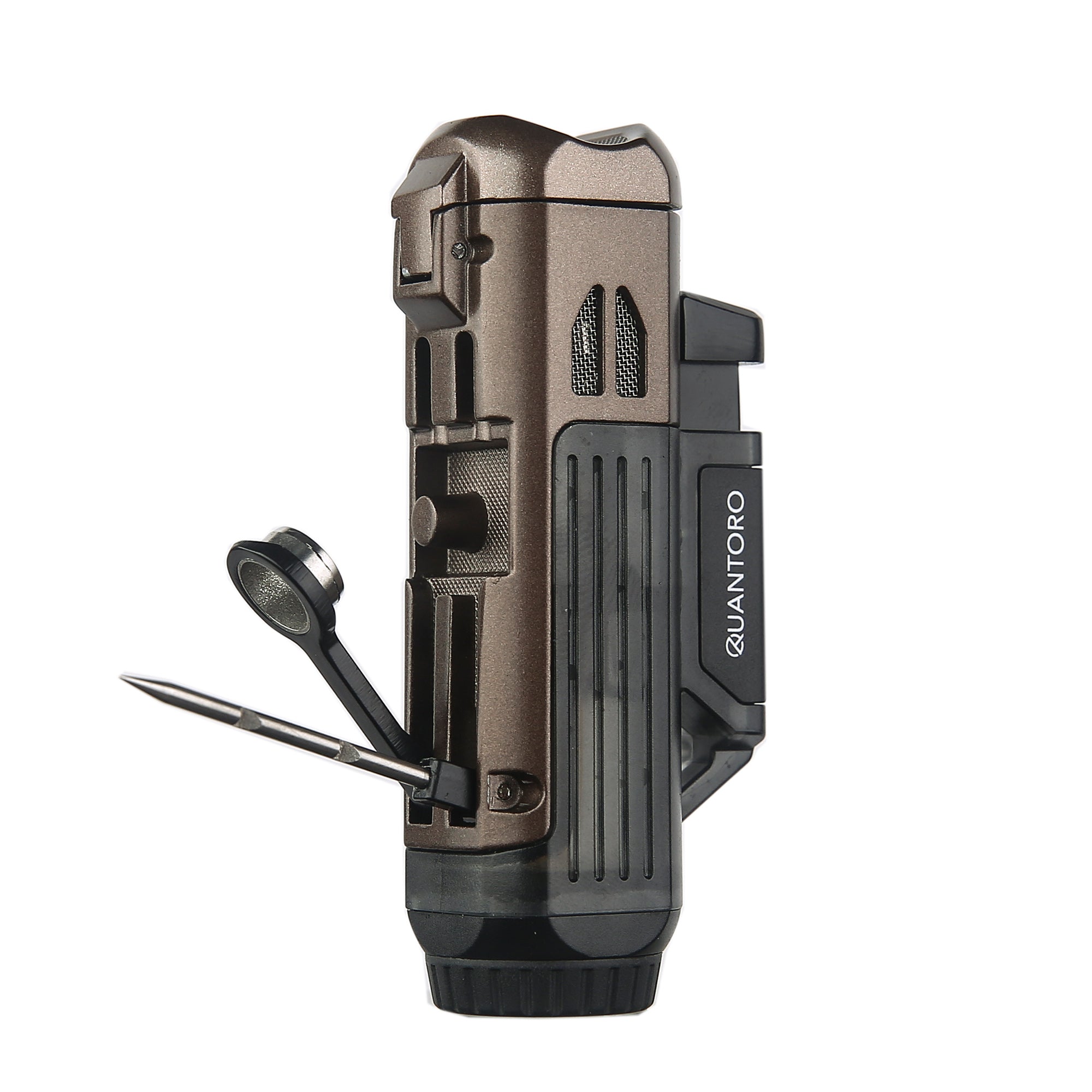 Quantoro MGM04-10 Sharpening Needle Double Jet Flame Brown Lighter