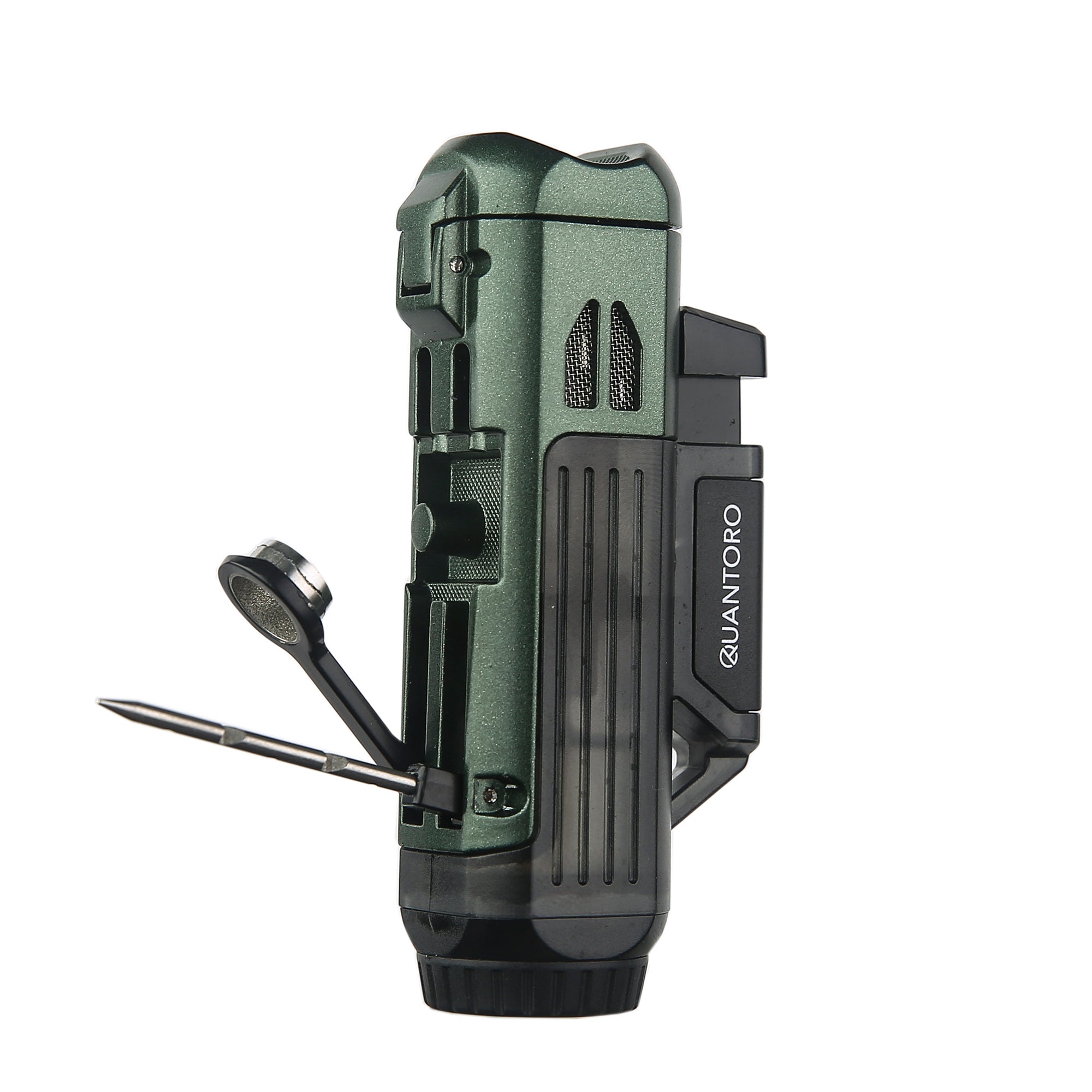 Quantoro MGM04-10 Piercing Needle Double Jet Flame Green Lighter