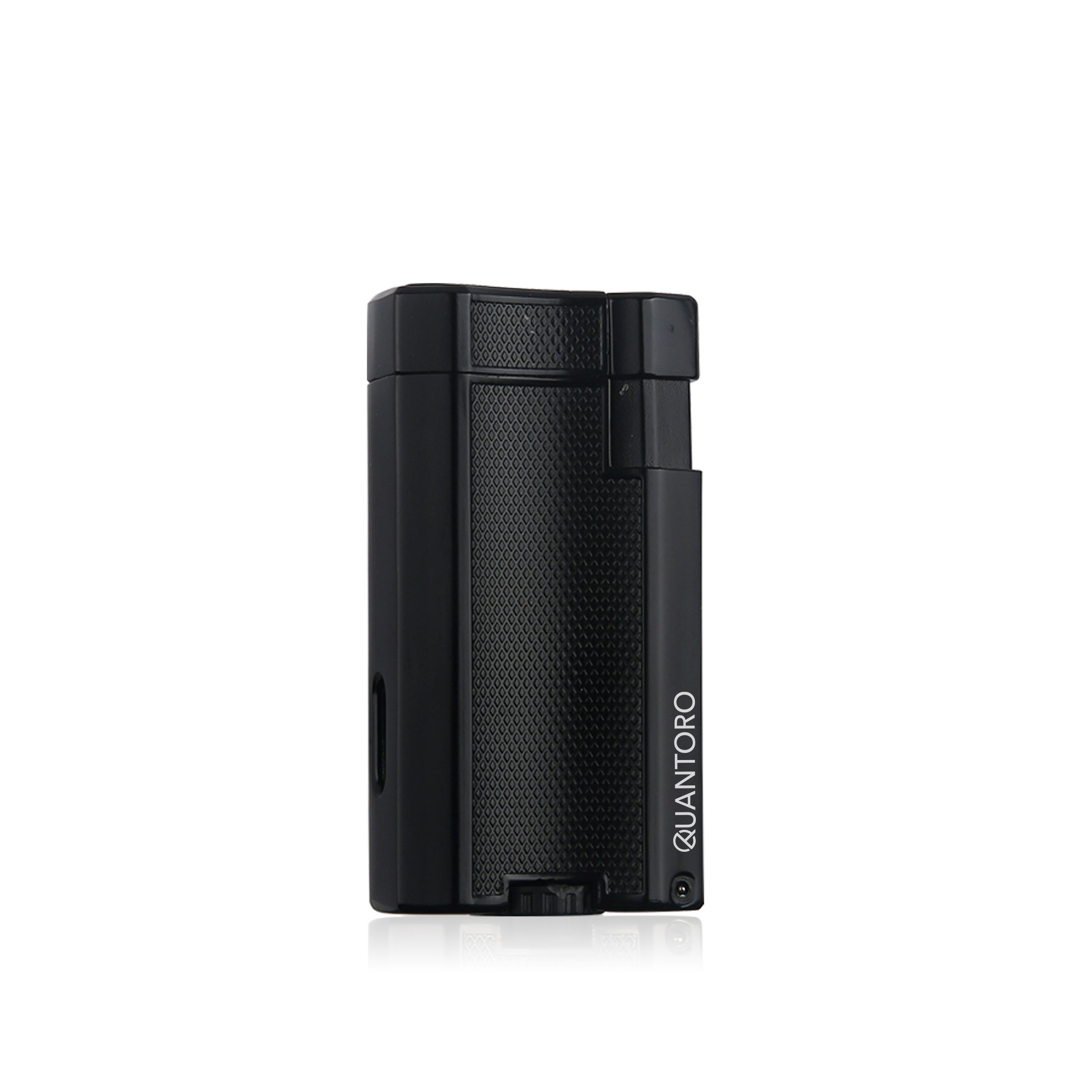 Quantoro MGM04-2 Delicili Çift Jet Alev E-Black Çakmak