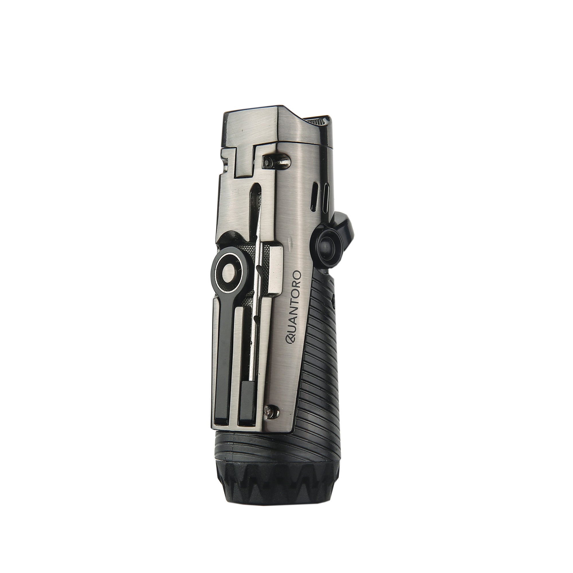 Quantoro MGM04-9 Piercing Needle Triple Jet Flame Gunmetal Lighter