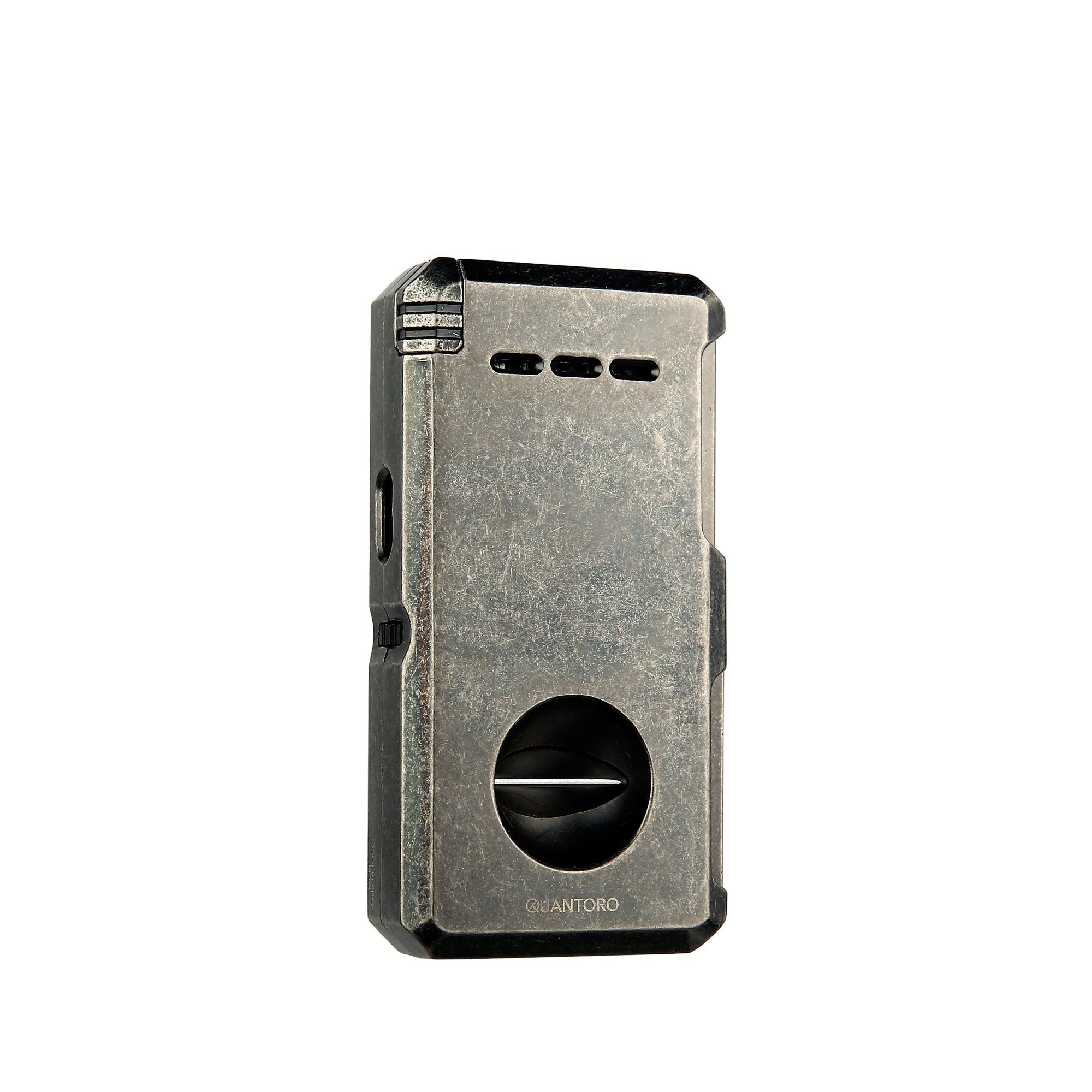 Quantoro MGM05-32 Kesicili Delicili İğneli Çift Jet Alev Snow Silver Çakmak