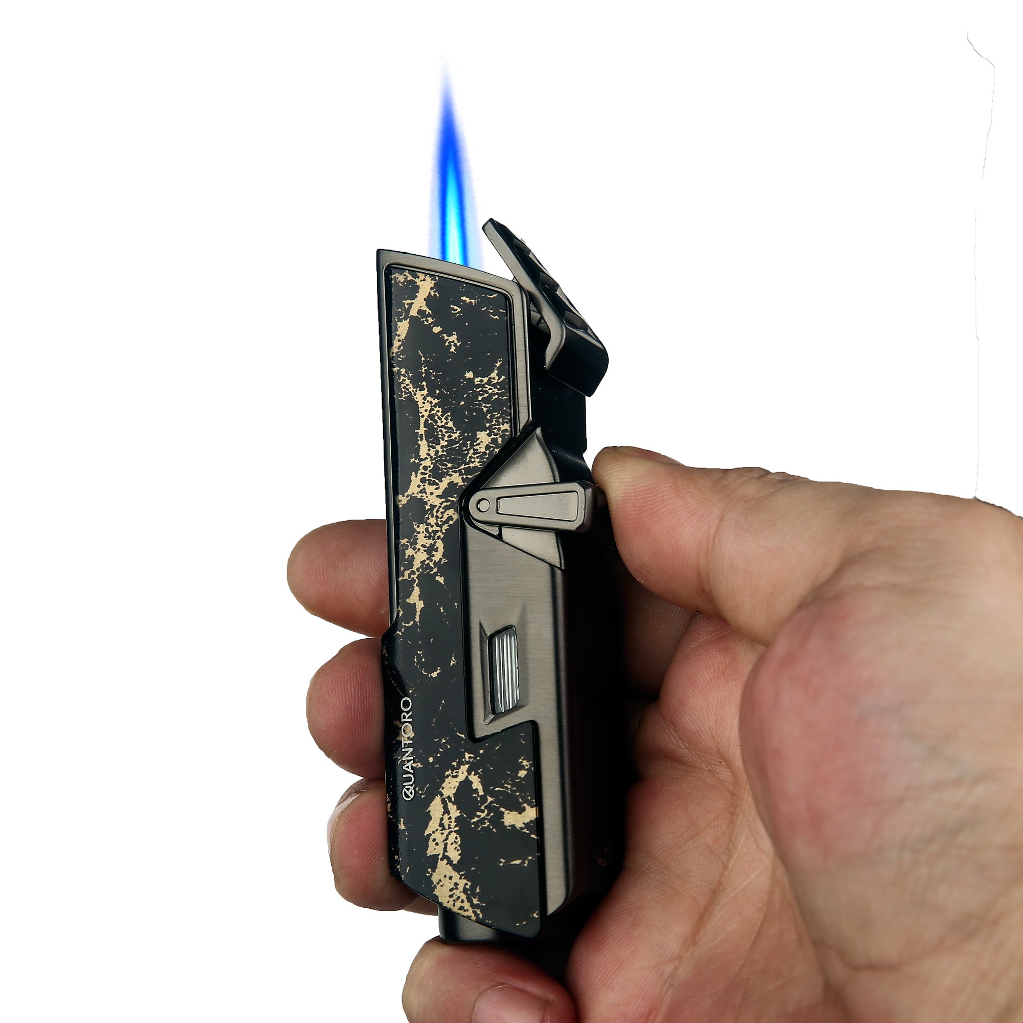 Quantoro MGM05-36 Piercing Needle Jet Flame Red Marble Lighter